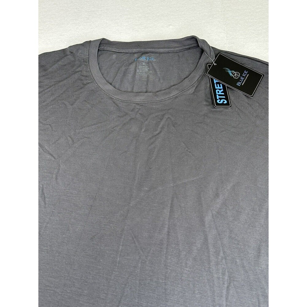 NWT‎ Blue Ice Preminum Clothing Mens T-shirt Stretch Gray Short Sleeve Size XL